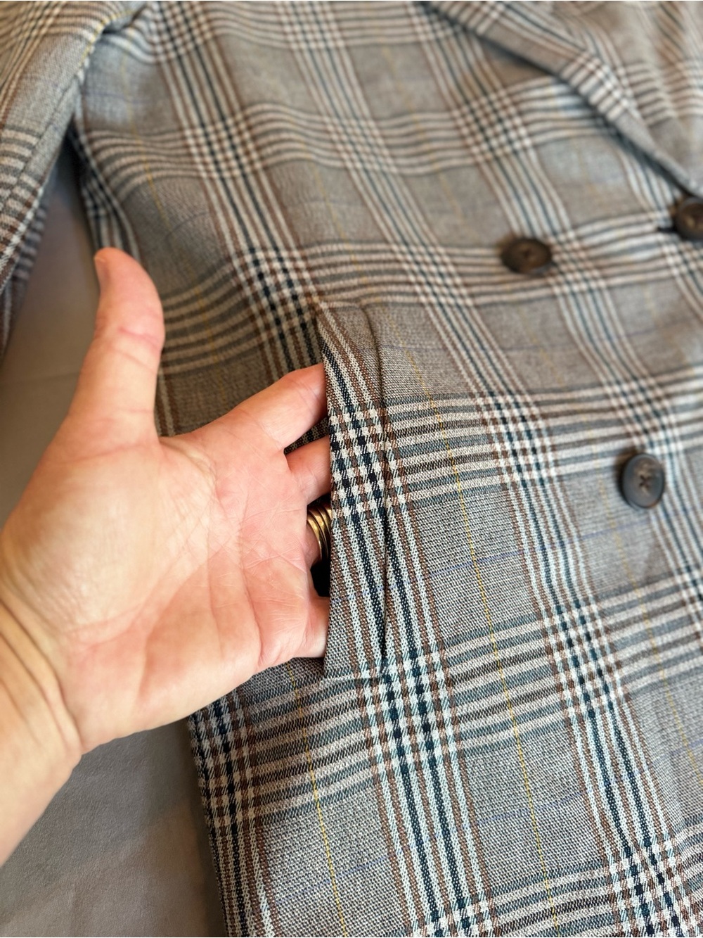 MADEWELL Caldwell Menswear Plaid Double-Breasted Blazer Classic Jacket - Picture 7 of 16